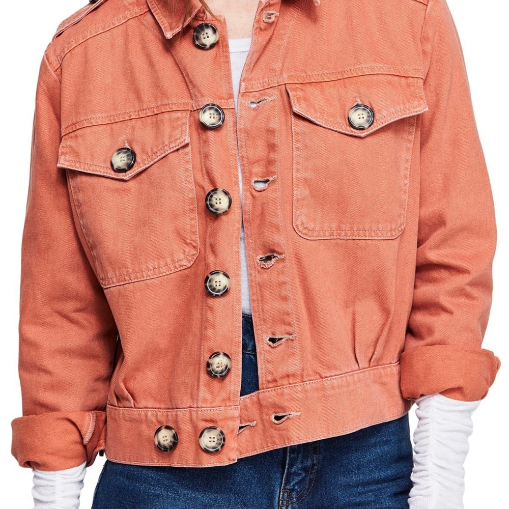 Free people rust eisenhower denim jacket medium
